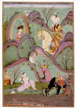 シリンの沐浴を眺めるクスラウさん（インド出身） Oil Paintings